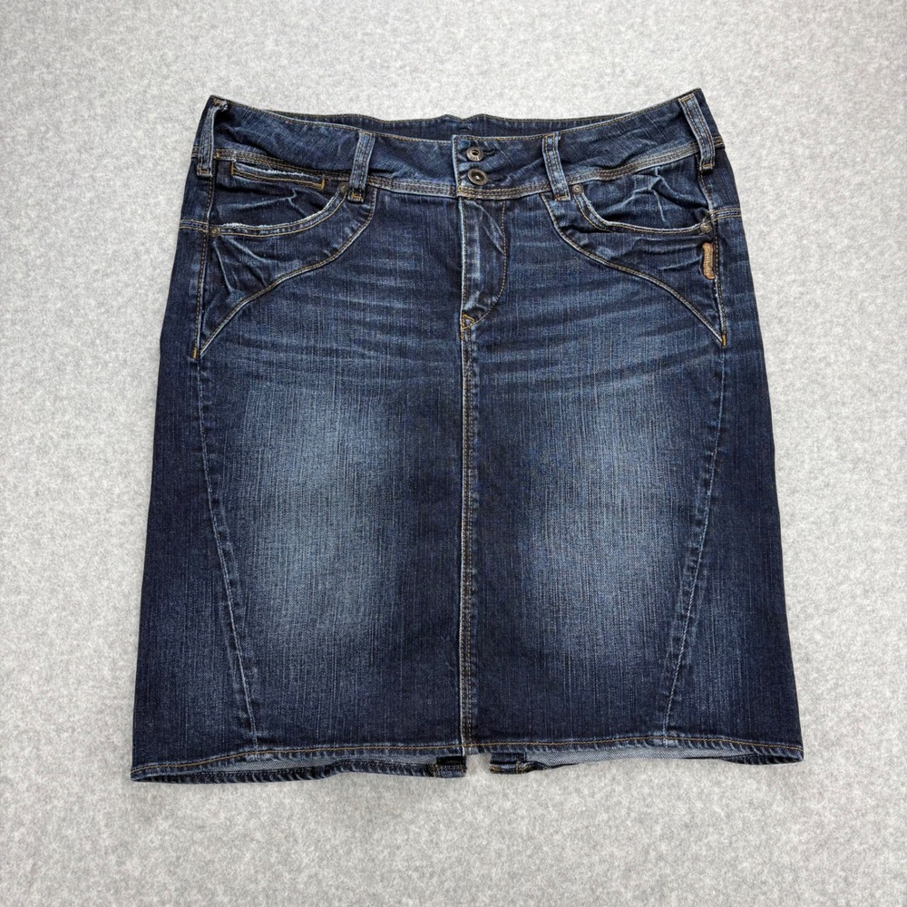 Silver Jeans Denim Skirt Womens 32 Blue Roby Mini Dark Wash‎ Y2K Indie Casual